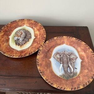 2-Lynn Chase Portraits Wildlife Safari Plates